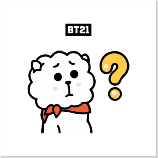 bt21 bts exclusive design 20 Wall Art by Typography Dose